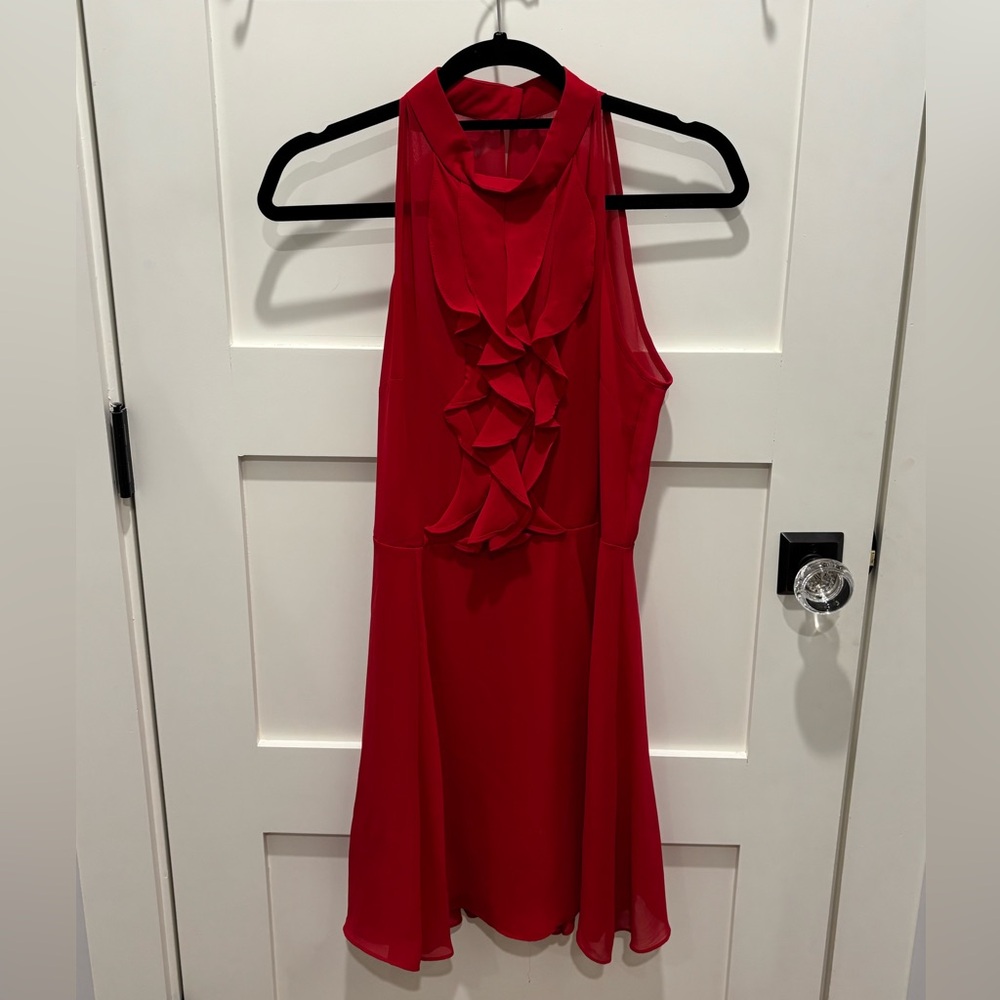 BCBG Generation Red Ruffle Dress